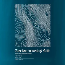Gerlachovský štít - vrstevnice v obdélníku