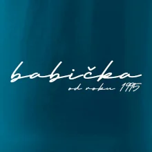 Psací nápis babička s ročníkem