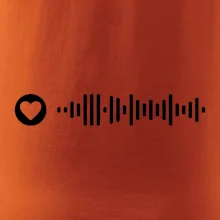Zamilovaný Spotify kód na prsu