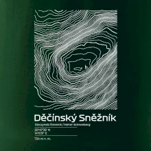 Děčínský Sněžník - vrstevnice v obdélníku