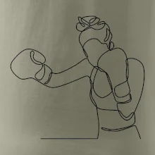 Žena boxerka jedním tahem