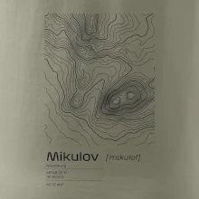 Mikulov - vrstevnice v obdélníku