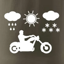 Motorkář za každého počasí - chopper