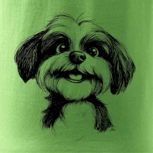 Lhasa Apso karikatura hlava