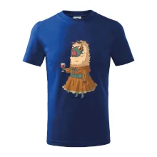 Alpaka s vínem žena