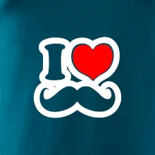 i love mustache - obrys