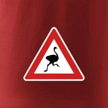 Dopravní značka - Pozor pštros