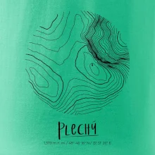 Plechý - vrstevnice v kruhu