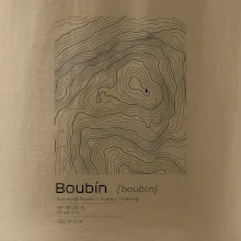 Boubín - vrstevnice v obdélníku