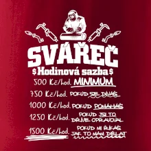 Svářeč - hodinová sazba