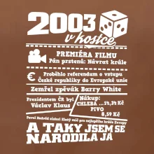 2003 v kostce