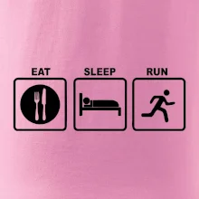 Eat sleep run čtverce