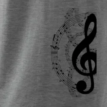 Houslový klíč a noty