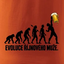Evoluce říjnového muže s velkým půllitrem piva