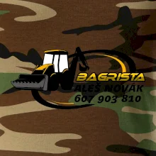 Bagrista v kruhu - vlastní nápis