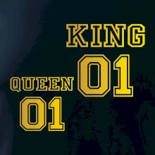 King - Queen - 01 dres - zlatý potisk