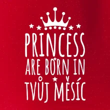 Princesses are born in (vlastní nápis měsíc narození)