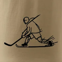 Kreslený hokejista tučnou fixou