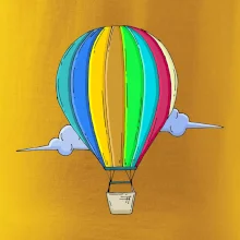 Horkovzdušný balon v oblacích