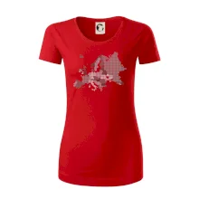 Mapa Evropy - srdce v Ukrajině