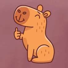 Kapybara s palcem nahoru