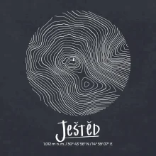 Ještěd - vrstevnice v kruhu