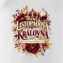 Listopadová královna s vínem a květinami