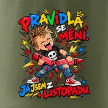 Pravidla se mění listopadový rebel s rozlomenou pastelkou