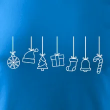 Rodinná vánoční trička  - Vánoční ozdoby na provázku