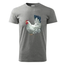 Slepice kreslená bílá