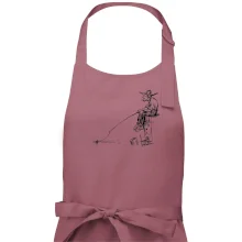 Kreslený rybář na pařezu