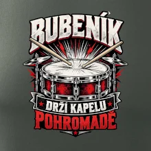 Bubeník drží kapelu pohromadě - červený rockový buben