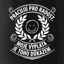 Pracuju pro radost. moje výplata je toho důkazem