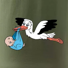 Čáp a miminko - kluk (Hana-creative)