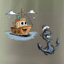 Parové triko - Loď a kotva