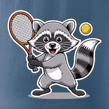 Mýval hraje tenis kreslený