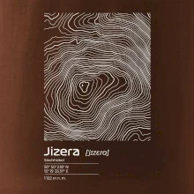 Jizera - vrstevnice v obdélníku