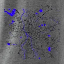 Budějce  - Mapa s vodními toky