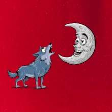 Parové triko - Vlk a měsíc