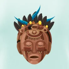 Mayové maska hnědá