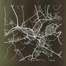 Mapy měst černobílé Turnov