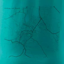 Černobílá mapa Kralupy nad Vltavou