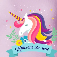 Unicorns are real duhový Unicorns are real duhový