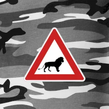 Dopravní značka - Pozor lev