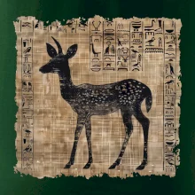 Egyptské hieroglyfy srnka