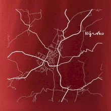 Černobílá mapa Nýrsko  340 22