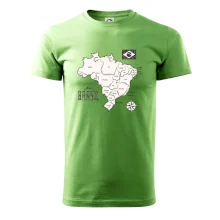 Brazílie mapa s názvy regionů