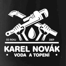 Instalatér - Překřížené klíče vlastní nápis