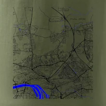 Praha 18200 - Mapa s vodními toky