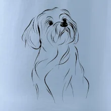 Lhasa Apso černý nákres slabé linky